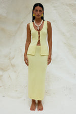 Load image into Gallery viewer, Nadina Midi Skirt - Lemon
