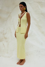 Load image into Gallery viewer, Nadina Midi Skirt - Lemon
