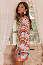 Load image into Gallery viewer, Haisley Poncho Open Back Mini Dress - Montario Blue

