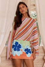 Load image into Gallery viewer, Haisley Poncho Open Back Mini Dress - Montario Blue
