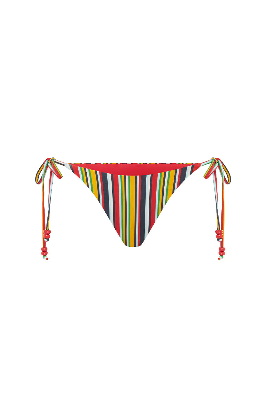 Amoree Side Tie Bikini Bottom - Xyla Stripe