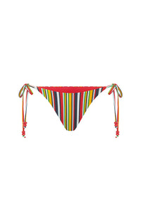 Amoree Side Tie Bikini Bottom - Xyla Stripe