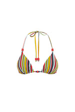 Load image into Gallery viewer, Amoree Triangle Bikini Top - Xyla Stripe
