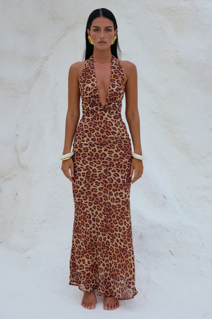 Tenaya Maxi Dress - Leopard Print