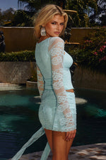 Load image into Gallery viewer, Casani Mini Skirt - Aqua
