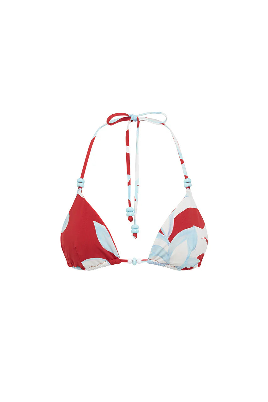 Amoree Triangle Bikini Top - Amoree Red