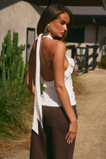 Load image into Gallery viewer, Ivy High Neck Ruffle Top - Pearl
