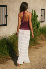Load image into Gallery viewer, Della V-Neck Ruffle Top - Plum
