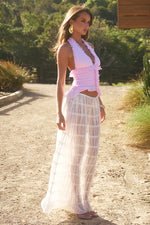 Load image into Gallery viewer, Della V-Neck Ruffle Top - Petal

