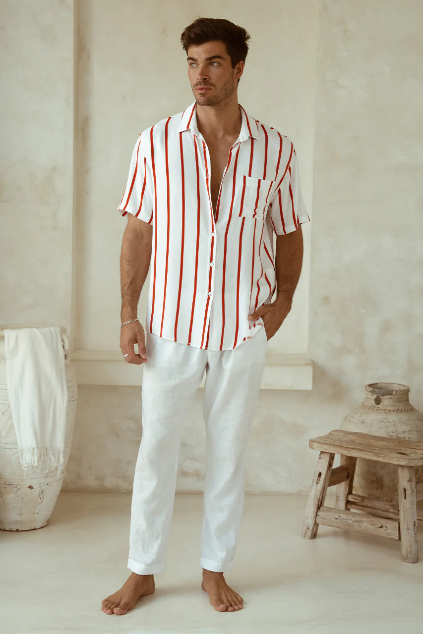 Elijah Shirt - Red Stripe