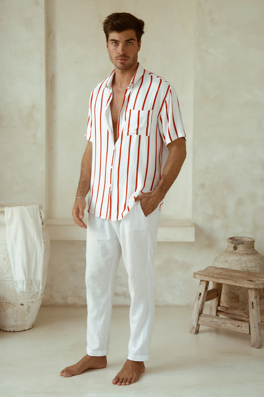 Elijah Shirt - Red Stripe