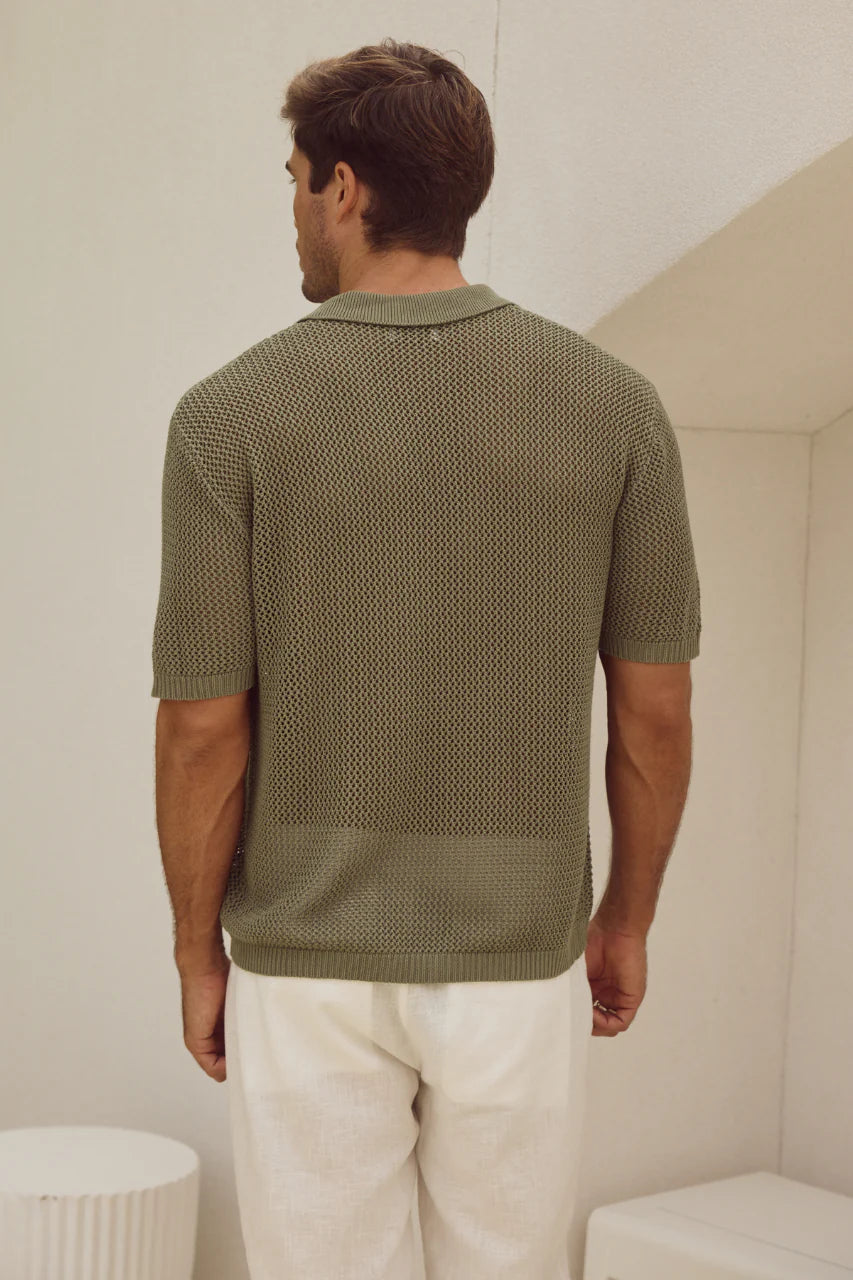 Casper Knit Shirt - Military