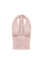Load image into Gallery viewer, Nerissa V-Neck Halter Top - Musk
