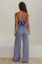 Load image into Gallery viewer, Milani Relaxed Satin Pant - Navy Geo
