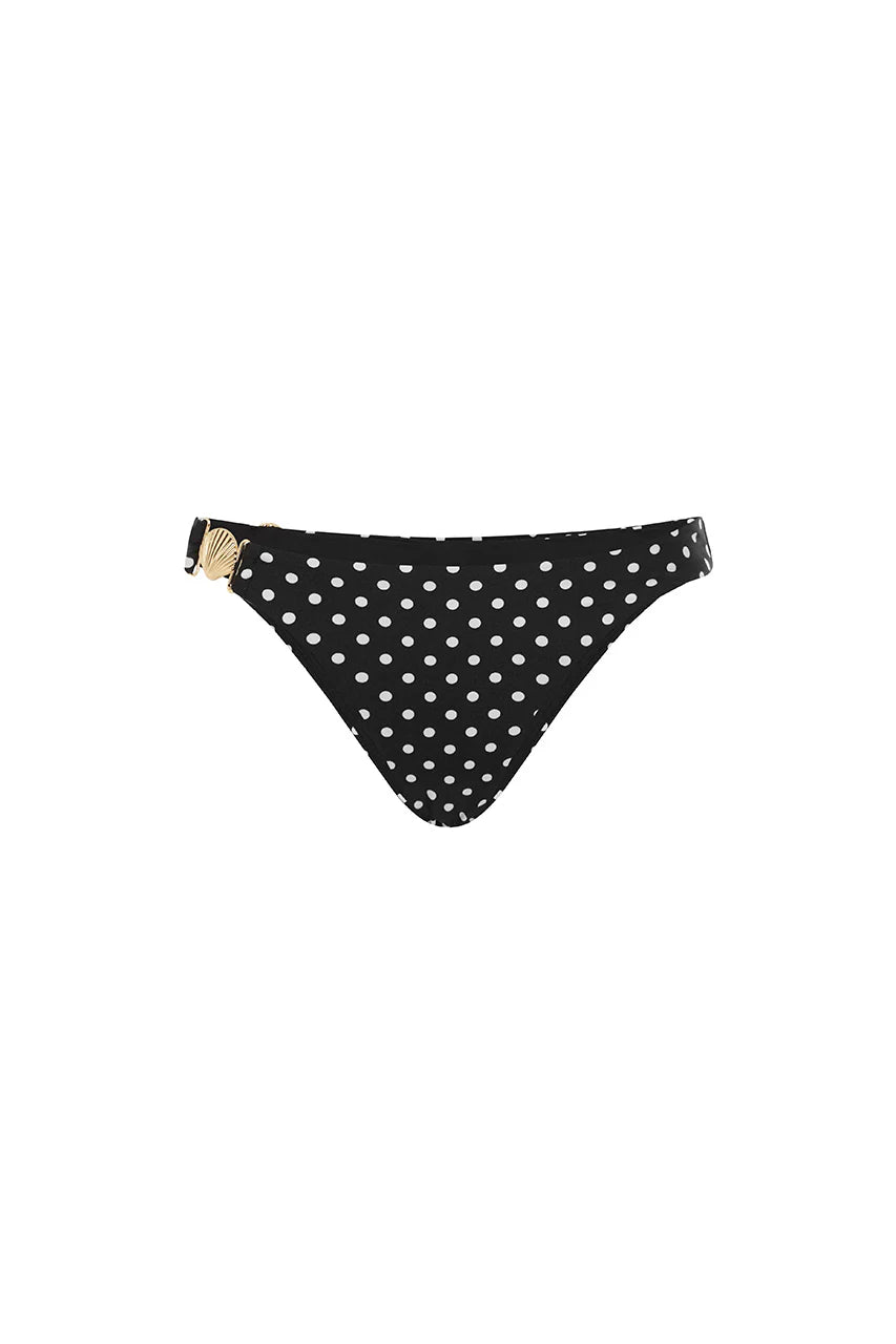 Tahiti Bottom - Black Polka