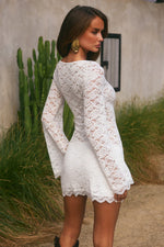 Load image into Gallery viewer, Effie Long Sleeve Mini Dress - White

