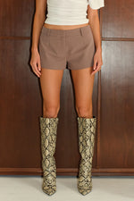 Load image into Gallery viewer, Hampton Tailored Shorts - Bitter Chocolate

