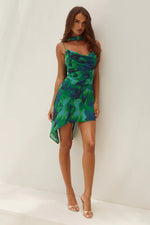 Load image into Gallery viewer, Alora Scoop Neck Mini Dress - Calista Green
