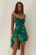 Load image into Gallery viewer, Alora Scoop Neck Mini Dress - Calista Green

