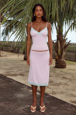 Load image into Gallery viewer, Mollie Low Waist Midi Skirt - Pink
