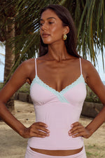 Load image into Gallery viewer, Mollie Lace Camisole Top - Pink
