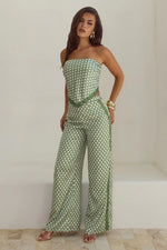 Load image into Gallery viewer, Milani Relaxed Satin Pant - Sage Geo
