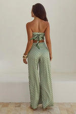 Load image into Gallery viewer, Milani Relaxed Satin Pant - Sage Geo
