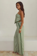 Load image into Gallery viewer, Milani Relaxed Satin Pant - Sage Geo
