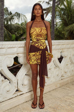 Load image into Gallery viewer, Kaimana Halter Mini Dress - Emery Gold
