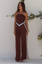 Load image into Gallery viewer, Turner Pant - Chocolate/Sky Blue
