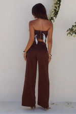 Load image into Gallery viewer, Turner Pant - Chocolate/Sky Blue
