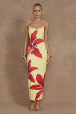 Load image into Gallery viewer, Deia Midi Dress - Yellow Lily
