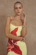 Load image into Gallery viewer, Deia Midi Dress - Yellow Lily
