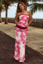 Load image into Gallery viewer, Melita Bead Trim Maxi Skirt - Fantasia Pink
