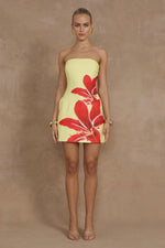 Load image into Gallery viewer, Primrose Mini Dress - Yellow Lily
