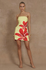 Load image into Gallery viewer, Primrose Mini Dress - Yellow Lily
