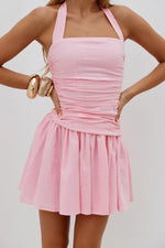 Load image into Gallery viewer, Mattie Halter Mini Dress - Pink
