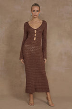 Load image into Gallery viewer, Nya Midi Dress - Espresso
