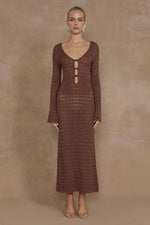 Load image into Gallery viewer, Nya Midi Dress - Espresso
