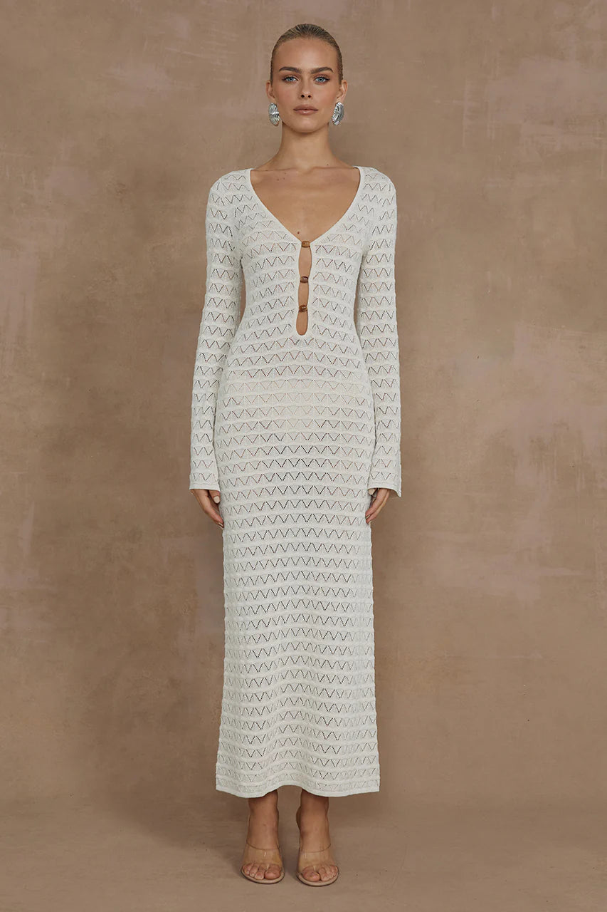 Nya Midi Dress - Ivory