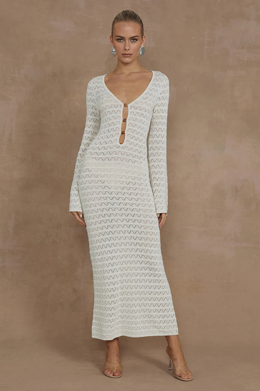 Nya Midi Dress - Ivory