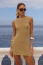 Load image into Gallery viewer, Ariya Mini Dress - Gold
