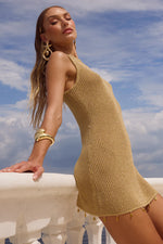 Load image into Gallery viewer, Ariya Mini Dress - Gold
