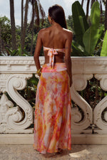 Load image into Gallery viewer, Farrah Thigh Slit Maxi Skirt - Corali Orange
