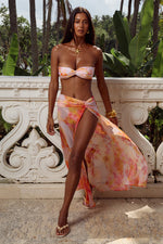 Load image into Gallery viewer, Farrah Thigh Slit Maxi Skirt - Corali Orange
