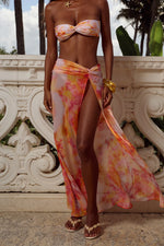 Load image into Gallery viewer, Farrah Thigh Slit Maxi Skirt - Corali Orange
