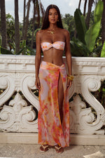 Load image into Gallery viewer, Farrah Thigh Slit Maxi Skirt - Corali Orange
