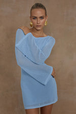 Load image into Gallery viewer, Maris Mini Dress - Ice Blue
