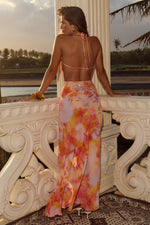 Load image into Gallery viewer, Ellery Halter Cowl Maxi Dress - Coralli Orange
