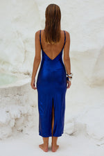 Load image into Gallery viewer, Halo Long Midi Dress - Azure
